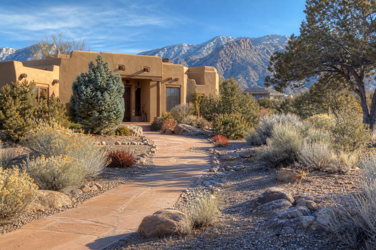 Desert landscaping in Albuquerque
