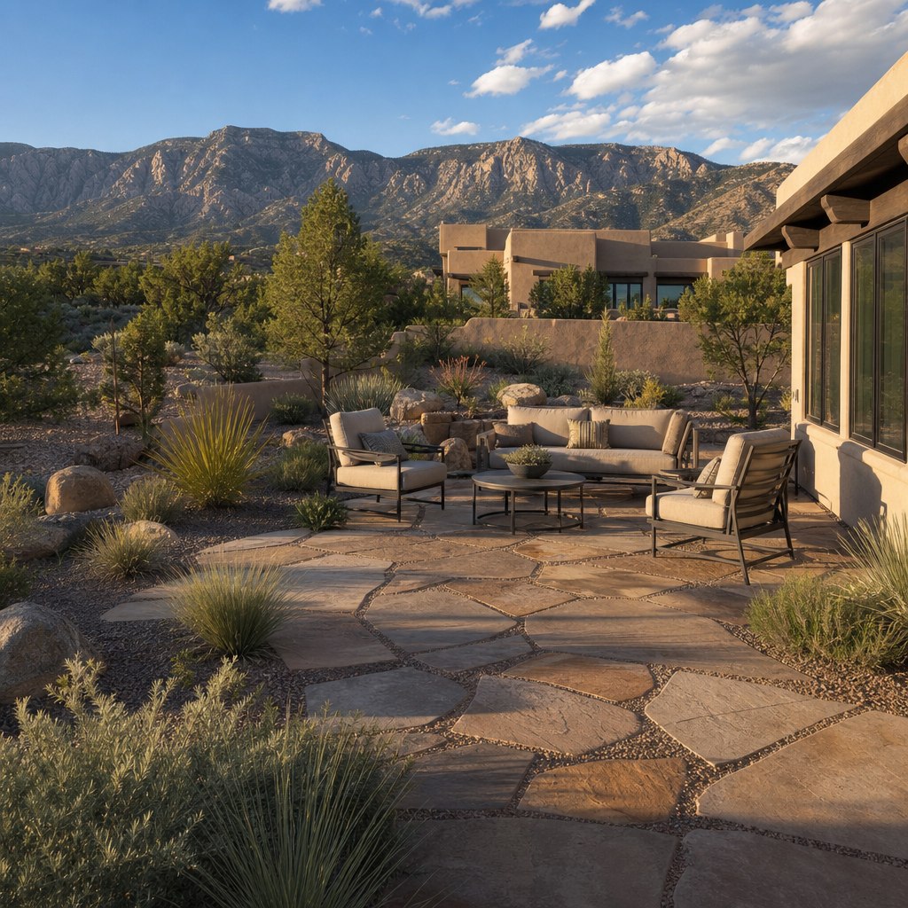 Desert landscaping in Albuquerque