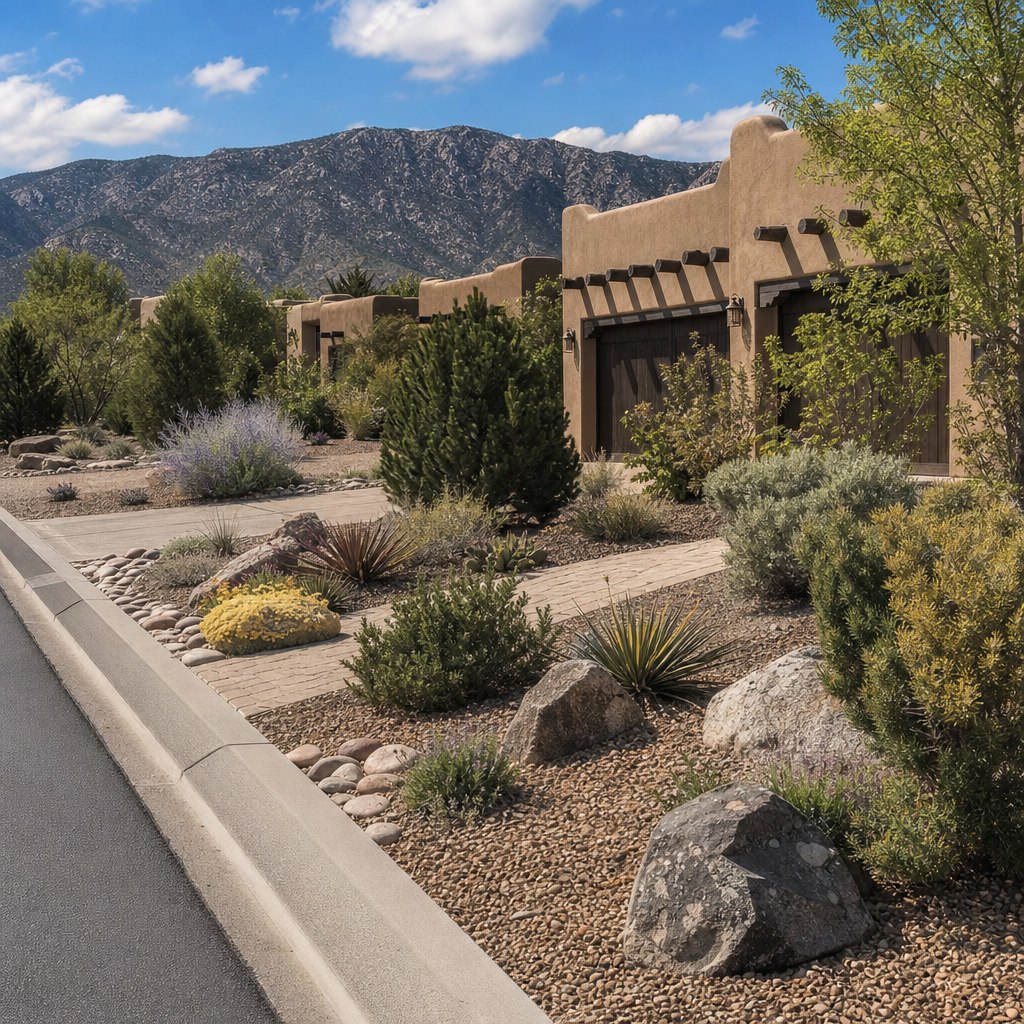 Desert landscaping in Albuquerque